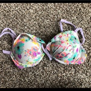 Halter Style Push Up Swim Top